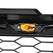 SPEC-D TUNING Glossy Black Mesh Grille w/LED Lamps Compatible with 1999-2002 Chevy Silverado 1500