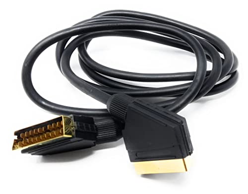 DRUT 2m Scart to Scart Cable Lead, 21 Pin Male to Male (Plug to Plug) RGB Cord for TV VCR, DVD Player Gold Plated 6.5ft - Image 3