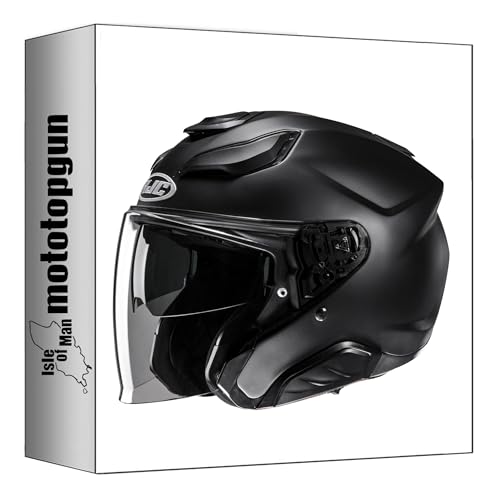 Casque jet HJC F31 noir semi-mat en taille XL pour la conduite moto
