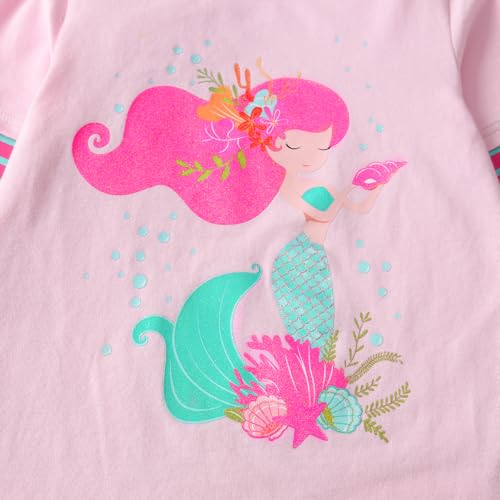 VIKITA Girls' Long Sleeve T-Shirts Winter Tops for Kids 3-12 Years Cotton Casual Print Shirts4