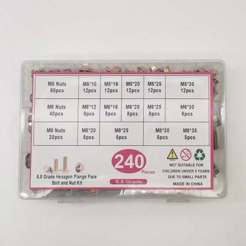 Tornillos hexagonales M5 a M8 con brida antideslizante para un montaje seguro de muebles 4