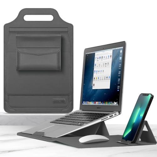 360°超強保護 ケース MacBook Air/Pro Retina、15.4~16.1 インチ 薄型 PCスタンド機能 ノートパソコン macbook air ケース macbook pro ケース 折り畳み式 革新的な素材 スリーブケース 薄型 耐衝