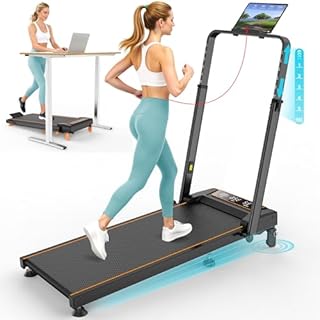Rayspace Walking Pad with 12% Incline/Adjustable Height, Upgraded 3.5HP Walking Pad with Handle Bar, 4 in 1 Foldable Under Desk Treadmill, Electric Portable Treadmills for Home 350LBS, LED Display