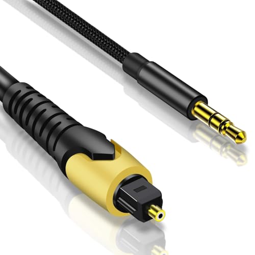 192KHz High Fidelity Digital to Analog Audio Converter, Toslink Optical SPDIF to 3.5mm AUX Adapter, Unidirectional Audio Interface for HDTV, PS4, DVD Player, Set-Top Boxes, Home Theater
