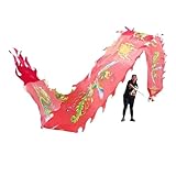 SFSLBFB POI de Cinta para Danza del dragón, ¡Excursión primaveral al Aire Libre, Juego en el Patio, Palos de Fibra de Vidrio + Bolsa de Viaje! Parque al Aire Libre