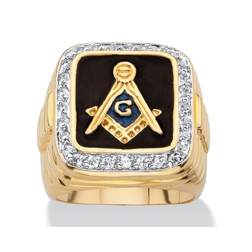 10K 14K 18K Real Gold Masonic Ring for Men Freemason Signet Ring Men's Freemason Gifts Masonic Biker Masonic Master Mason Ring Sizes 4-16