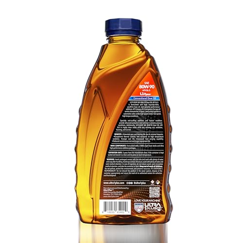 ULTRA 1PLUS SAE 80W-90 Gear Oil - Heavy Duty API GL-5 80W90 Gear Oil - 1 Quart