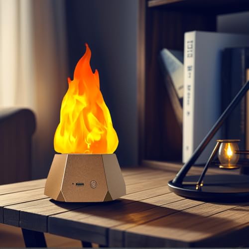 Mengshen Lampe torche électrique portable rechargeable dorée avec 3 modes d'éclairage