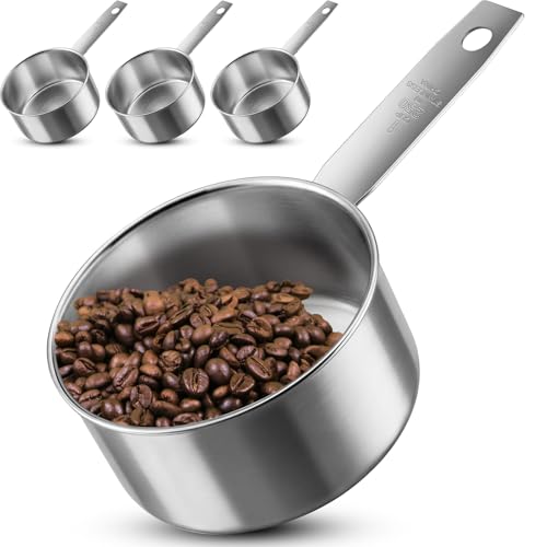 Juego de 4 vasos medidores 1 taza acero inoxidable miniatura 1