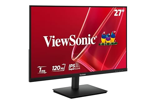 ViewSonic VA270A-H 27-inch (68.58cm) Full HD 1080p Monitor | IPS | 120Hz | 1ms | SuperClear Display | Eye-Care | Flicker-Free & Low Blue Light | HDMI | VGA