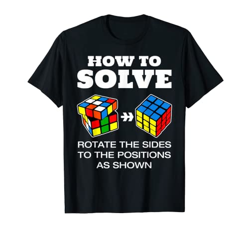 Cubo de rompecabezas competitivo Cómo resolver Speed Cubing Retro Camiseta