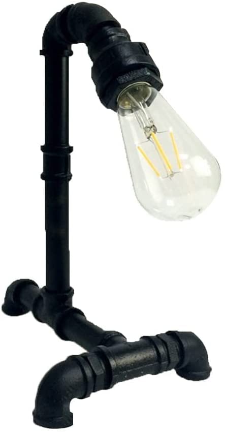 Lampe de chevet tuyau d'eau en fer forgé pour lecture nocturne