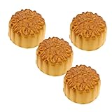 BESPORTBLE 4pcsリアルな 人工の月明けpuムーンケーキハイシミュレーションムーンケーキ型展示用の人工食品中国料理の装飾