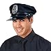 ALVOGIMOR Police Officer Costume Hat, Black with Silver Badge, Police Hat Cop Hat Policeman Cap Police Cosplay Halloween Party Accessories
