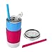 Housavvy 2 Pack 8 OZ Insulated Stainless Steel Kids Cups with Lids and Silicone Straws,BPA Free Toddler Cups for Kids Smoothie Drinking