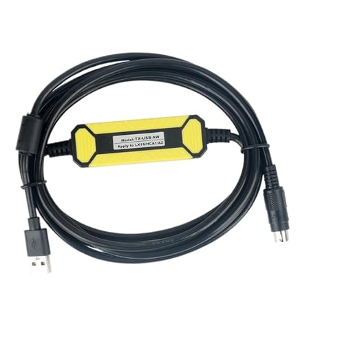 JDOUNFMO TX-USB-AW Programming Cable Suitable for Lx1n/LS/Hca8 A2 PLC Download Communication Cable, Black
