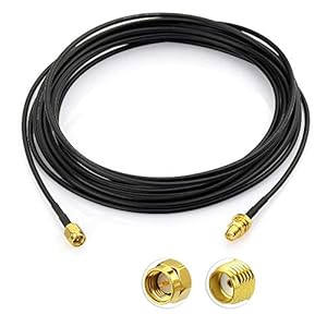 TOOHUI 3m WLAN antenne verlengkabel, antenna extension kabel, SMA male to vrouwelijke connector, WLAN-antennekabel, SMA-stekker en stokken