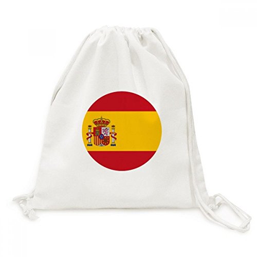 Sac à cordon motif drapeau Espagne en toile pour voyage et loisirs