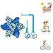 MARALANG Baby Carriage Windmill Decoration,Flower Patterned Handlebar Windmill, Decoration Parts Accessories for Bikes