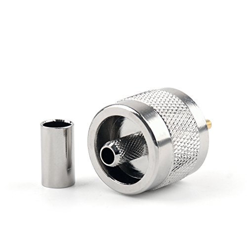 10 Piezas Conector UHF Macho PL259 Para Cable RG58 RG142 LMR195 miniatura 3