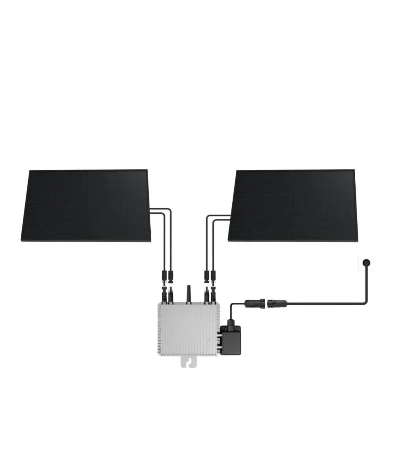 Generico Kit Fotovoltaico per Balcone da 820W, 4.19% di Efficienza, Grigio Argento, con Funzione WLAN e Inverter Micro da 800W, Include Staffa e Cavi da 10m e 3m, Facile Installazione