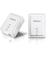 TRENDnet Powerline 500 AV Nano Adapter Kit, Includes 2 x TPL-406E Adapters, Cross Compatible with Powerline 600-500-200, Windows 10, 8.1, 8, 7, Vista, XP, Plug &amp; Play Install, White, TPL-406E2K