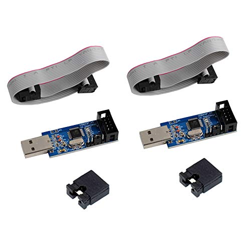 DIYmall USBASP Programmer 10 Pin AVR Downloader Flash Tool USB ISP Burn Bootloader 51 AVR ATMEGAA8 with Jumper Cap for Arduino Ender 3 Pro 5V/3.3V