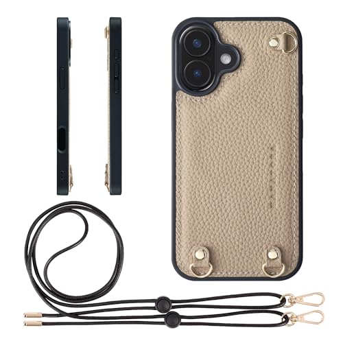 HANATORA for iPhone 16 �P�[�X MagSafe �Ή� �{�v �ϏՌ� �o���p�[�^ �X�}�z�P�[�X �X�}�z �V�����_�[�X�g���b�v �t�� �V�������N���U�[ �M�t�g �}�O�Z�[�t�Ή� �O���[�W�� D3GZ-16-Grege
