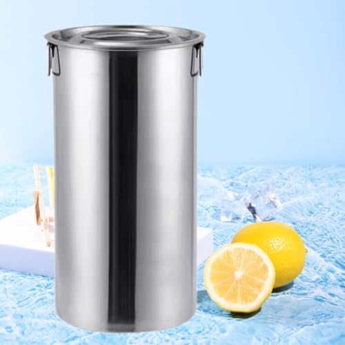 Seau à glace inox 13L, distributeur de lait multifonction 20x40cm avec double poignée