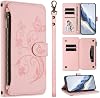 Funda para Teléfono Compatible con ZTE Nubia Neo 5 5G Rosa | Con Porta Tarjetas, Cartera con Cremallera, Cierre Magnético, Tapa Abatible con Soporte 2