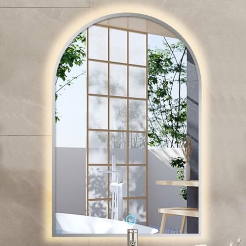 Miroir de salle de bain avec éclairage LED en alliage d'aluminium