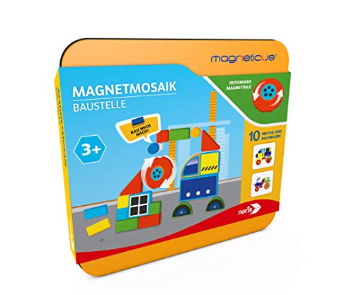 Noris Spiele 606041768u00a0Magn Eticus Magnetic Mosaicu00a0u0096u00a0Construction Site