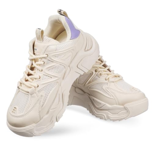 Baskets à semelles épaisses pour femme : chaussures de sport confortables toutes pointures