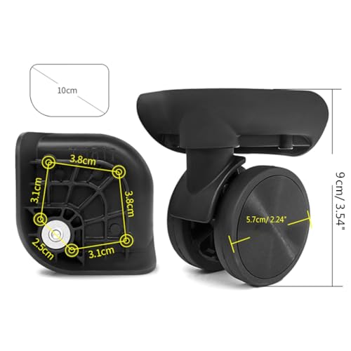 1 Pair Replacement Luggage Wheels Durable and Smooth Rolling Suitcase Parts2