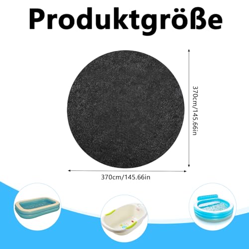 Tapis de piscine rond 366 cm imperméable pour éviter les crevaisons - 3