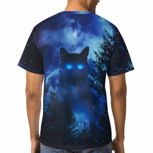 Cat Graphic Tee Shirt 3D Realistic Pattern Novelty T-Shirt Casual Short Sleeves4