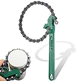 boeray 9 Inch Heavy-Duty Ratcheting Chain Wrench Oil Filter Tool Pipe Fittings Tools