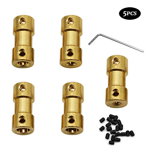 YGSAT 5 Piezas Adaptador de Conector de Acoplador de Eje para Motor Motor Rueda Rígido Acoplador Conector para Motor de Avión y Barco a Control Remoto