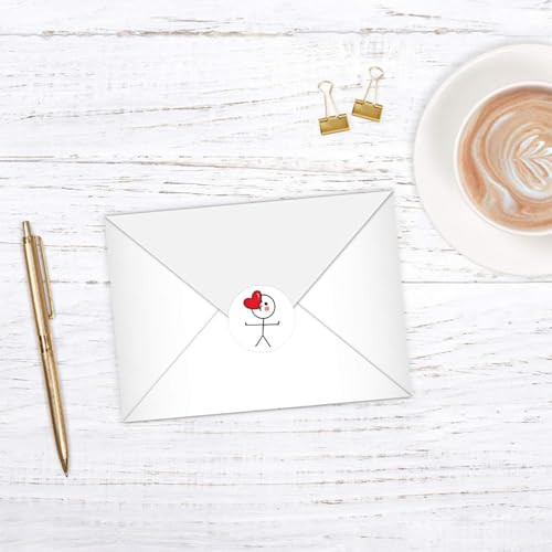 Image of Alokik Enterprise 500 Pcs Cute Cartoon Heart Watercolor Stickers, Round Decorative Adhesive Sticker for Small Business Wedding Supplies Packing Sticker Gift Wrap (1 x Decorative Sticker Roll)