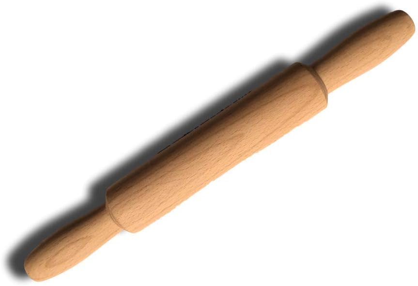 HEINKE Wooden Rolling Pins with Easy Grip Essential Kitchen Baking Tools for Bread Pastry Cookies Pizza Pie and Fondant
