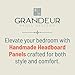 Grandeur Panel Systems Handmade Upholstered Headboard Panels | Peel and Stick Wall Panels | DIY Headboard Panels for Twin, Full, Queen, & King | (Olive) (18 Piece)