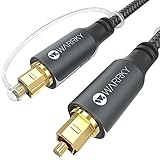 【Breite Kompatibilität】WARRKY optisches digital Audiokabel, geeignet für Geräte mit Standard-Toslink-Anschlüssen (S / PDIF, optisch). Perfekt zum Anschluss von Soundbars und Heimkinos an Receiver/Vorverstärker, Audioprozessor, DAC, DVDs, Blu-ray, Fernseher, PS4, PlayStation, Xbox-Gaming-Systeme usw.