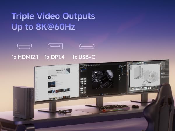 MINISFORUM 790S7 Mini PC, AMD Ryzen 9 7940HX Processor, 16C/32T up