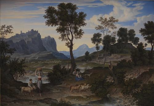 Tableau paysage Civitella d'Olevano en impression de qualite