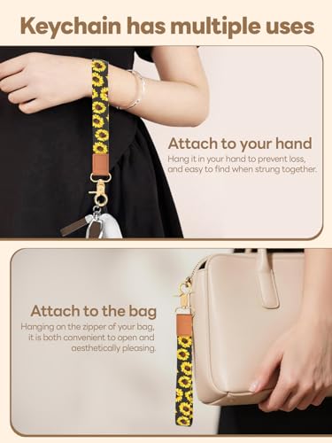 Image of Wristlet Keychain for Women and Men, Key Chain Holder, Wrist Lanyard for Keys