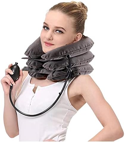 Cervical Neck Traction Device, Neck Stretcher Inflatable & Adjustable Neck Brace, Cervical Traction Pillow Neck Care Equipment for Home Use Neck Decompression