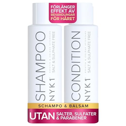 Sulfatfritt Shampo och Balsam - (500 ml x2) Bästa Hårvård För Förlängningar, Hårfärg och Keratinsats Behandling Rätning Fixar Skadad Hår Förläng Parabenfri