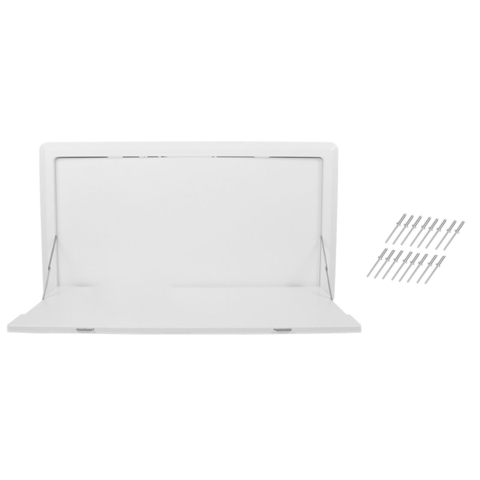 Składany Stół Ogrodowy do Kampera, Aluminiowy Stół Montowany na Ścianie, 31,5 X 18 Cali, do Kampera, Ciężarówki, Przyczepy Kempingowej, Furgonetki(White)