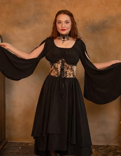 Image of Scarlet Darkness Corset Belt for Women Renaissance Lace up Corset Floral Wide Waist Belts