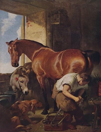 Art mural Ferrer par Edwin Landseer, grand format 60x90cm pour une décoration rétro